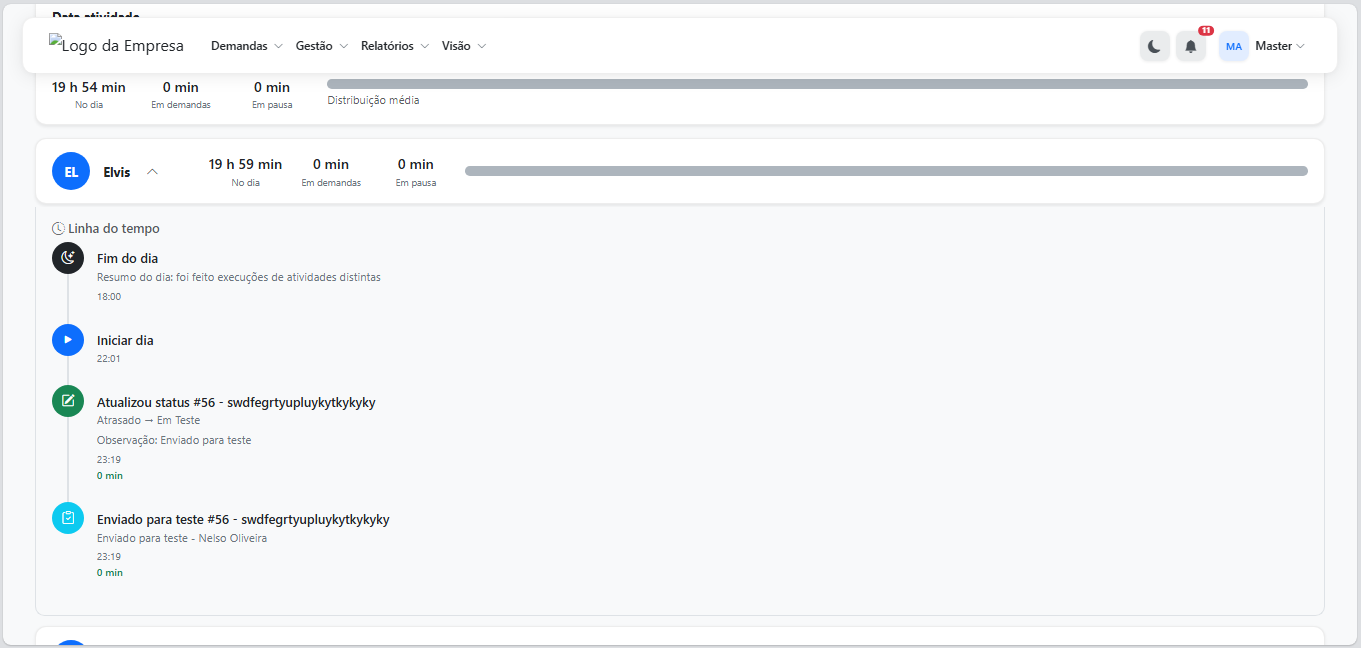 Captura de ecrã da aplicação — vista 5